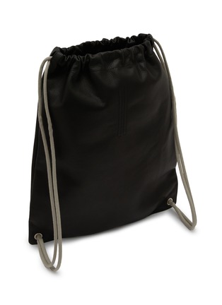 细节 - 点击放大 - RICK OWENS - Leather Drawstring Backpack