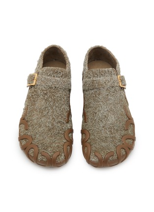 细节 - 点击放大 - LOEWE - Rise Buckle Slip On Brushed Suede Loafers