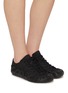 模特儿示范图 - 点击放大 - LOEWE - Rise Leather Lace Up Sneakers
