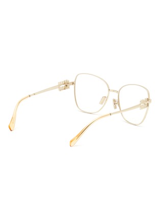 模特儿示范图 - 点击放大 - MIU MIU - Metal Square Optical Glasses