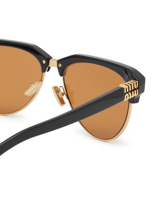 细节 - 点击放大 - MIU MIU - Acetate Round Sunglasses