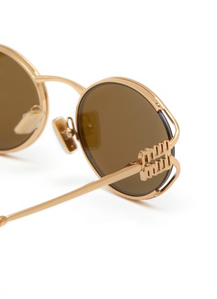 细节 - 点击放大 - MIU MIU - Metal Oval Sunglasses