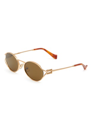 首图 - 点击放大 - MIU MIU - Metal Oval Sunglasses