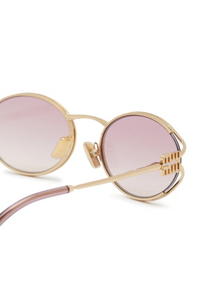 细节 - 点击放大 - MIU MIU - Metal Oval Sunglasses