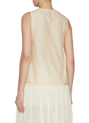 背面 - 点击放大 - PESERICO - Monili Collar Cotton Silk Tank Top