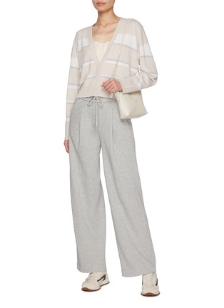 模特儿示范图 - 点击放大 - PESERICO - Elastic Drawstring Waist Straight Leg Track Pants