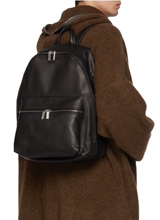 模特儿示范图 - 点击放大 - RICK OWENS - Leather Zip Backpack