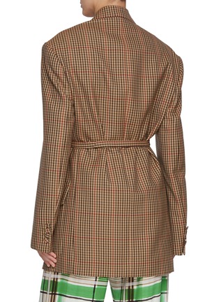 背面 - 点击放大 - DRIES VAN NOTEN - 系带格纹西装外套