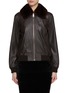 首图 - 点击放大 - YVES SALOMON - Detachable Mink Collar Leather Jacket