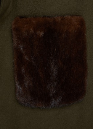  - YVES SALOMON - Mink Pocket Wool Cashmere Cape