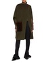 模特儿示范图 - 点击放大 - YVES SALOMON - Mink Pocket Wool Cashmere Cape