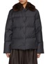 首图 - 点击放大 - YVES SALOMON - Fur Collar Wool Silk Puffer Jacket