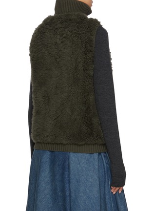 背面 - 点击放大 - YVES SALOMON - Curly Lamb Wool Gilet