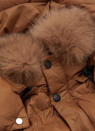 细节 - 点击放大 - YVES SALOMON - Fox Fur Hooded Kids' Puffer Jacket