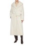 模特儿示范图 - 点击放大 - YVES SALOMON - Hooded Belted Pouch Mink Fur Coat