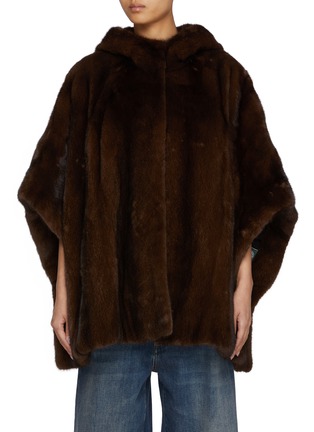 首图 - 点击放大 - YVES SALOMON - Hooded Mink Fur Cape