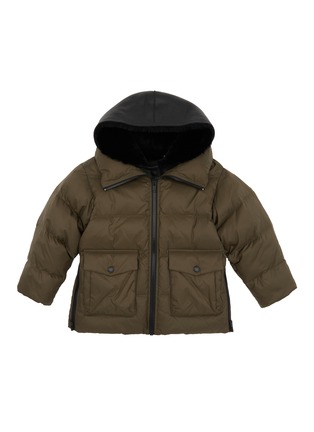 首图 - 点击放大 - YVES SALOMON - Shearling Hood Kids' Puffer Jacket