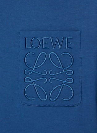  - LOEWE - Embroidered Anagram Pocket Crewneck Cotton T-Shirt