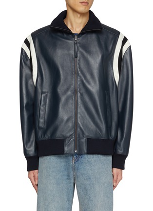 首图 - 点击放大 - LOEWE - Stand Collar Leather Varsity Jacket