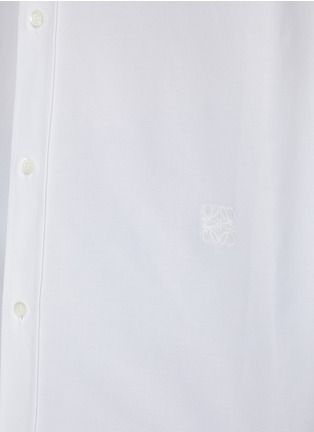  - LOEWE - Button Down Logo Embroidery Cotton Shirt