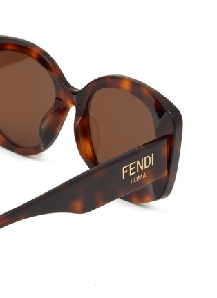 细节 - 点击放大 - FENDI - ROMA 圆框太阳眼镜