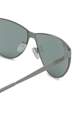 细节 - 点击放大 - FENDI - Fendi Cut Out Metal Frame Cat-eye Sunglasses