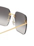 细节 - 点击放大 - FENDI - Fendi First Crystal Metal Square Sunglasses