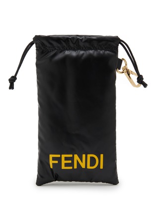 细节 - 点击放大 - FENDI - Fendi First Crystal Metal Square Sunglasses