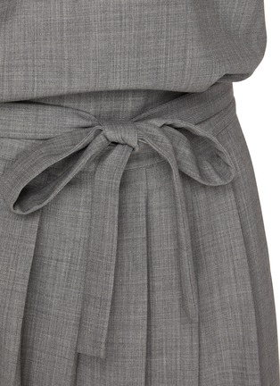  - FABIANA FILIPPI - Cap Sleeve Belted Wool Blend Flannel Dress