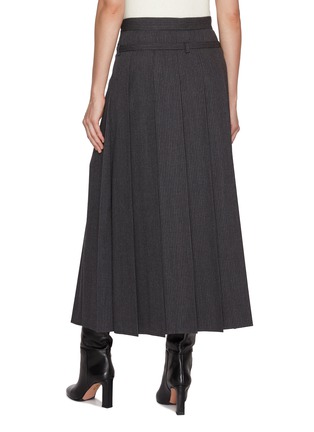 背面 - 点击放大 - FABIANA FILIPPI - Pleated Pinstripe Wool Flannel Skirt