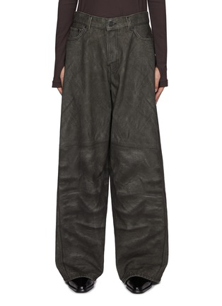 首图 - 点击放大 - HAIKURE - Bethany Leather Look Print Wide Leg Trousers