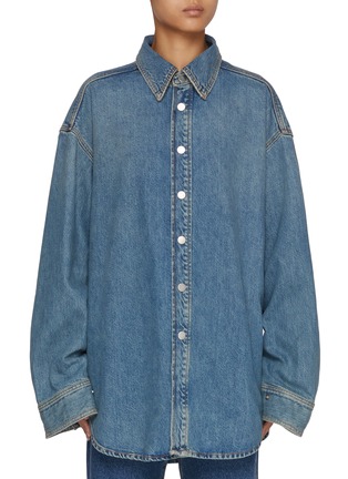 首图 - 点击放大 - HAIKURE - Ofelia Oversized Medium Wash Denim Shirt