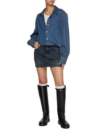 模特儿示范图 - 点击放大 - HAIKURE - Tia Dark Wash Denim Dress
