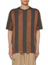 首图 - 点击放大 - DRIES VAN NOTEN - Crewneck Striped Cotton Cupro T-Shirt