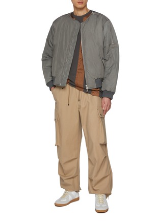 模特儿示范图 - 点击放大 - DRIES VAN NOTEN - Water Repellent Drawstring Waist Pants