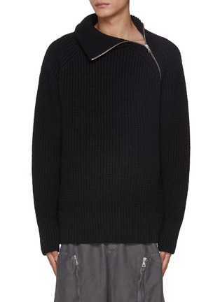 首图 - 点击放大 - DRIES VAN NOTEN - Zip Collar Wool Sweater