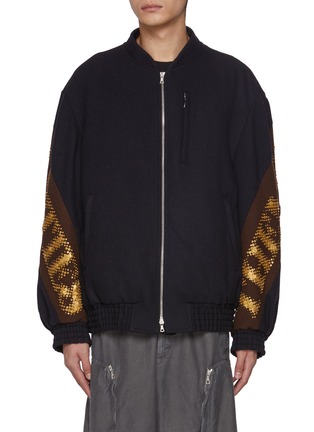 首图 - 点击放大 - DRIES VAN NOTEN - Embellished Sleeve Zip Up Jacket