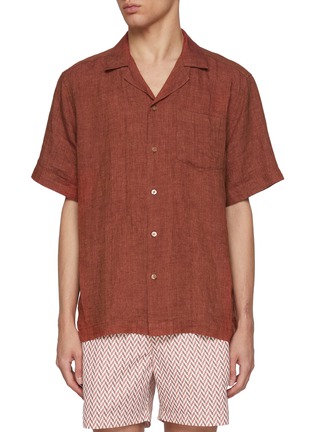 首图 - 点击放大 - FRESCOBOL CARIOCA - Angelo Camp Collar Linen Shirt