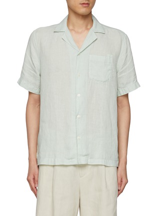 首图 - 点击放大 - FRESCOBOL CARIOCA - Camp Collar Relaxed Linen Shirt