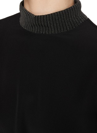  - BRUNELLO CUCINELLI - MONILI 镶珠领真丝上衣
