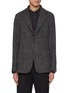 首图 - 点击放大 - BARENA - Single Breasted Notch Lapel Checkered Wool Blazer