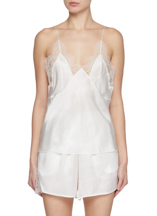 首图 - 点击放大 - SHARON WAUCHOB - Capucines Lace Trim Silk Camisole