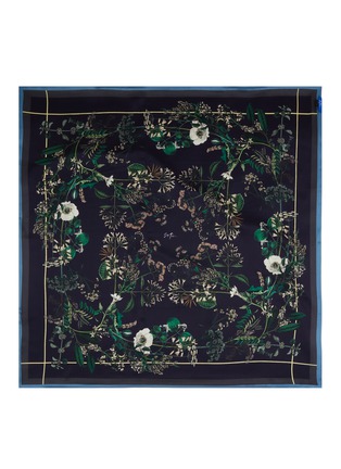 细节 - 点击放大 - ST. PIECE - Winter Floral Medium Square Silk Scarf