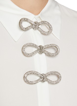  - ALICE + OLIVIA - Willa Embellished Bow Shirt