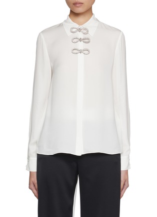 首图 - 点击放大 - ALICE + OLIVIA - Willa Embellished Bow Shirt