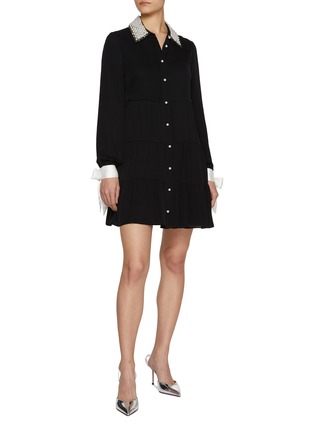 模特儿示范图 - 点击放大 - ALICE + OLIVIA - Meeko Mini Shirt Dress