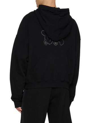 背面 - 点击放大 - WE11DONE - Two-way Twin Teddy Bear Zip Up Cotton Hoodie