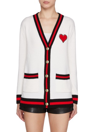 首图 - 点击放大 - ALICE + OLIVIA - Heart Bradford Knit Cardigan