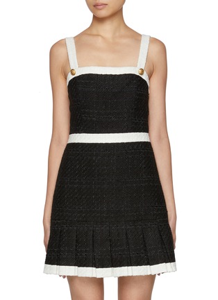 首图 - 点击放大 - ALICE + OLIVIA - Clarine Square Neck Pleated Mini Dress