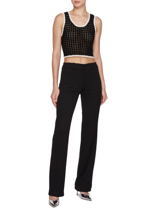 模特儿示范图 - 点击放大 - ALICE + OLIVIA - New Olivia Straight Leg Pants